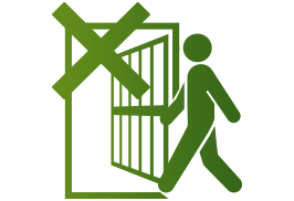 人が昇降路に入らない構造